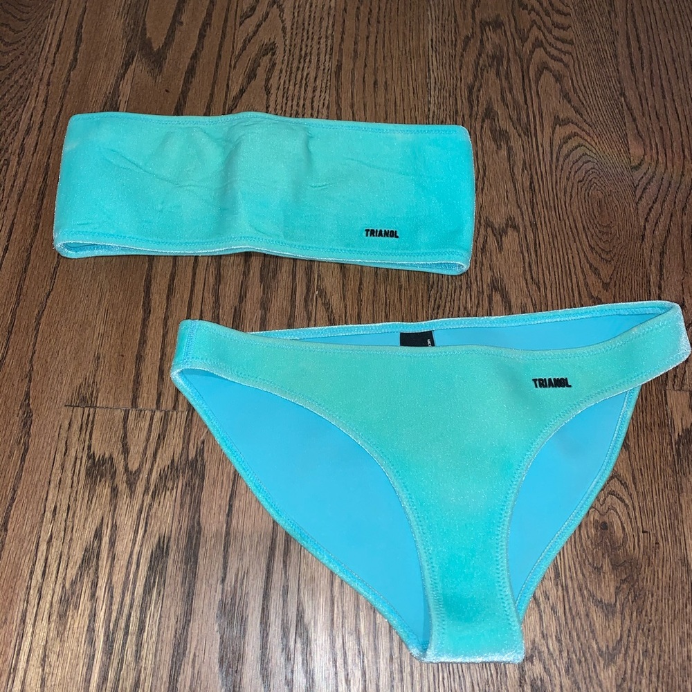 Triangl Crush Blue Lemonade Velvet Bikini - Picture 3 of 8